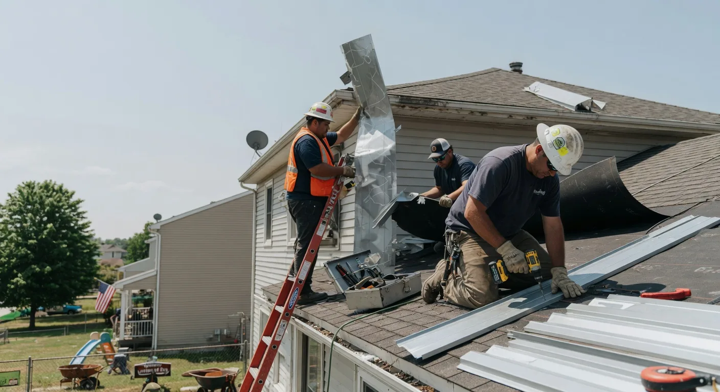 Storm Damage Metal Roof Repair in Pittsburg, NH